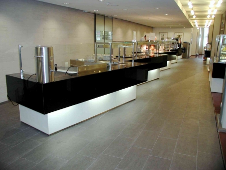 Ausgabetheken, Free-Flow-Anlage Ausgabetheken, Free-Flow-Anlage