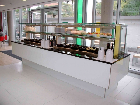 Buffettheke, Free-Flow-Anlage Buffettheke, Free-Flow-Anlage