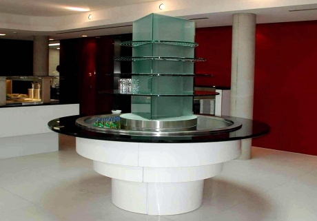 Getränkeinsel, Free-Flow-Anlage Getränkeinsel, Free-Flow-Anlage