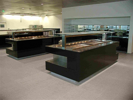 Ausgabetheken, Free-Flow-Anlage Ausgabetheken, Free-Flow-Anlage